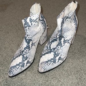 Steve Madden snake print boots